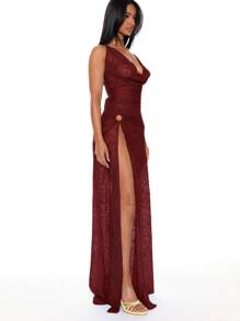 Musera Resort فستان ماكسي غطاء مفصل بالدانتيل مع شق في الجانب وحلقة عند الرقبة، مناسب للصيف والربيع والعطلات والعطلات الساخنة والنوادي في إيبيزا والشواطئ وحفلات الزفاف وحفلات عيد الميلاد والنهضة والخريف والشتاء