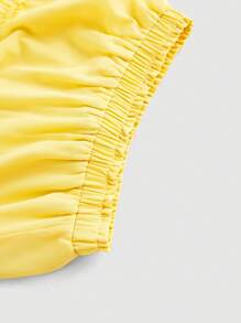 SHEIN MOD Ruffle Skirt Boho Long Skirt Break Paperbag Waist Frill Trim Ruffle Hem Skirt - Yellow - View 4