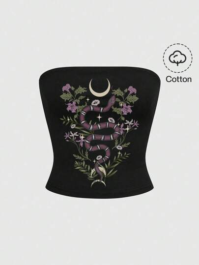 Goth ملابس علوية محصور بحزام ذو طبعة أفعى بطراز العصور الوسطى، أنيق وأنثوي