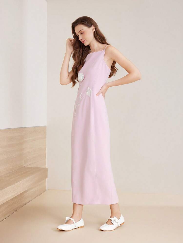 PU LEATHER FLOWERS FLATS