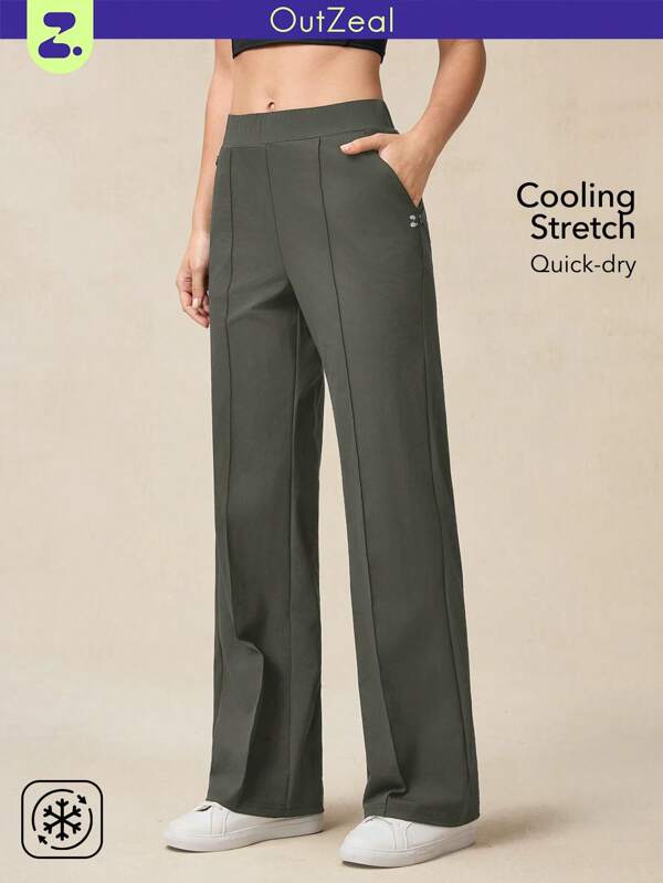 OutZeal StretchyFit Cooling Quick-Dry Wide Legs Pants Women With Side Pockets
