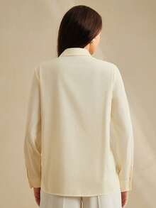 Anewsta Anewsta Women's Elegant Hollow Out Embroidered Blouse