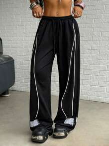 StreetHx Streetwear Women's Loose Casual Number 69 Graphic Sweatpants, Baggy Pants, Sports Sporty Style Graduation,Back To School Outfits,Graduation,Teacher Outfits For Women,Back To School Fall Cloth For Women