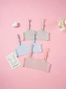 SHEIN 3pcs Printed Underwear Set For Tween Girls