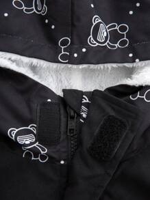 Tween 男童休闲印花保暖内衬风衣夹克，适合春夏秋冬上学、花园、海滩、生日 - 彩色 - 查看 5