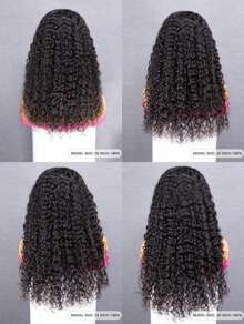 QUICK WEAR Curly Half Wig Human Hair 3-In-1 Half Wig Seamless Water Wave Wig Flip Over Human Hair No Glue No Lace 180% Density 14-28 Inches Natural Black Color With Natural Hairline Beginner Friendly Sport Vacation Travel Festival Prom Outdoor Cosplay Campus School Beach Wedding Camping Holiday Outfits Summer Outfits Vacay Vibes Charm Elegant Casual Y2k Fashion Styles Ss25 Keywords - S1 - View 5