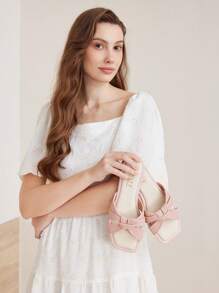 MOTF PREMIUM 女士简约舒适方头平底凉鞋