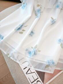 GlowEve CURVE 大码女式露肩短袖碎花雪纺衬衫，百搭时尚休闲装，适合春夏季，适合日常、通勤和度假