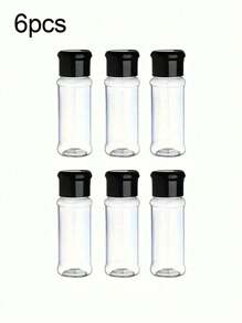 SHEIN 1/3/5/6/10PCS Plastic Transparent Spice Jars With Spice Jar Lids Seasoning Containers, Plastic Spice Bottle Spice Jars For Storing Spices, Herbs And Seasoning Powders, Suitable For Indoor/Outdoor Use, BBQ Accessories, Camping Essentials, Home Daily Use
