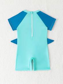 Infant Baby Boy Cute Shark Print One-Piece Swimwear Swim Suits For Kids Baby Swim Wear Toddler Swimming Suit Swim Suits For Kids Toddler Bathing Suits For Kids - Multicolor - View 2