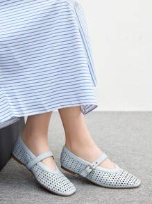 CUCCOO BIZCHIC 女士时尚通勤百搭休闲玛丽珍平底鞋