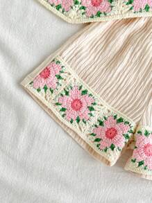 SHEIN 2pcs/Set Girls Summer Outfit, Cute Printed Camisole Top + Printed Shorts, European And American Style