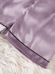 Genkimix Kids Girls Heart Print Short Sleeve Shorts 2Pcs Pajama Set, For Older Tween Girl Purple Pajamas Set