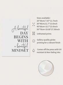 1 件励志墙贴女性人生格言办公室装饰励志女性办公室墙贴印刷女性励志格言简约主义，无框 - 彩色 - 查看 3