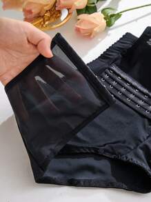 1pc Hook-Eye High Waist Shapewear Triangle Panties