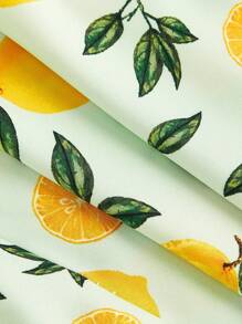 SHEIN MOD 女士春季吊带柠檬图案复古短裙、度假裙、水果裙、女士沙滩装、女士夏季装