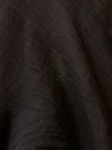 Aveloria Modichic Brown V-Neck Blouse, Featuring Ruched Waist Design For Added Texture, Stylish Cuff Details For Women Fall Cloth For Women - Brown - View 7