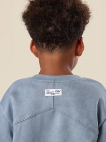 SUMWON Conjunto de sudadera y pantalones cortos para niños, ropa casual, cómoda y de uso diario, ideal para primavera y verano