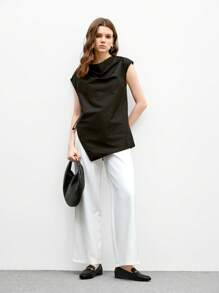 CUCCOO BIZCHIC 女式黑色方头舒适休闲日常百搭平底一脚蹬乐福鞋 - 黑色 - 查看 10