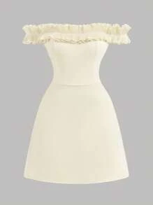 Girlism Teen Girls Apricot Color Is Elegant And Sweet Off-Shoulder Cut Out Short Mini Dress,Suitable For Spring, Summer, Autumn And Winter, Can Be Matched, Parties, Dances, Gatherings Ivory Dress Teen Teen Dress Ruffle Cream Dress For Teen Off The Shoulder Dress Teen White Dress For Teen Ivory Dress Girls Teen Dresses Ruffle Off The Shoulder Dress Teens White Ruffle Dress Teens