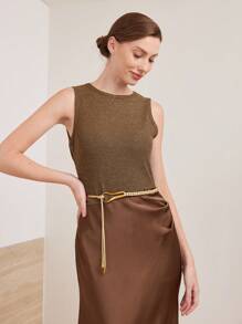 MOTF PREMIUM U-SHAPED BUCKLE KNOTTED WAIST BELT