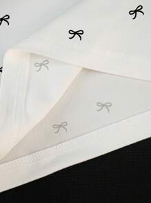 SHEIN Regular Loose Plus Size Women T-Shirt With Bow Knot & Print, Best Seller