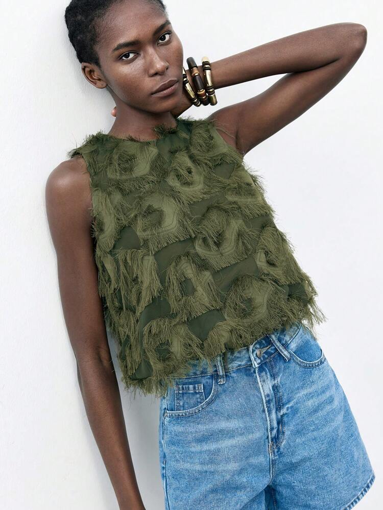 SHEIN Maija Débardeur court à imprimé floral avec torsade devant MAIJA