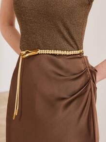 MOTF PREMIUM U-SHAPED BUCKLE KNOTTED WAIST BELT