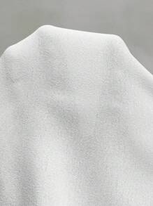 Florisole Casual Elegant Floral Embroidered V-Neck Puff Sleeve Loose White Blouse For Women, Comfortable Breathable Fabric, Suitable For Daily, Holiday And Summer - White - View 6