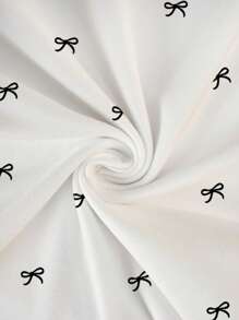 SHEIN Regular Loose Plus Size Women T-Shirt With Bow Knot & Print, Best Seller