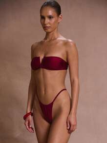 Musera Resort Quần bikini dây mảnh mùa hè Ibiza, phù hợp cho kỳ nghỉ, gợi cảm, lãng mạn, đi biển, bơi lội, thanh lịch, lễ hội, thời Phục Hưng, mùa xuân. - Đỏ - Xem 3