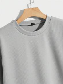 Manfinity BRENVOR 男士夏季休闲纯色落肩T恤