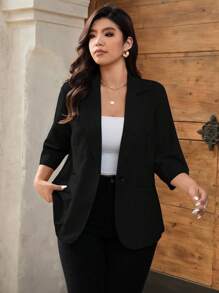 Celure Blazer fin vintage décontracté à manches 3/4, à la mode, printemps et été