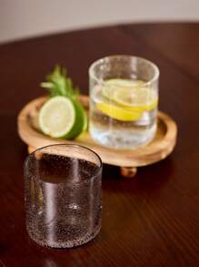 Cirelle 1pc Textured Glass Cup For Sparkling Water Creative Homemade Carbonated Drinkware Perfect For Fitness Party Favors Healthy Lifestyle, New Year, Christmas Party, Party Use, Family Dining, Housewarming Gift, High-End Cafe Supplies, Back To School Use, Dorm Essentials - Multicolor - View 5