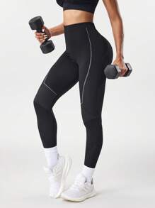 SHEIN Sports 女式高腰圆点印花紧身裤