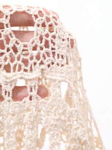 FRIFUL Lässige, einfarbige Strickjacke für Damen, Cut Out