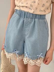 DAZY Tween Girls Denim Shorts,Girls Summer Outfits,Back To School Clothes - Light Wash - View 1