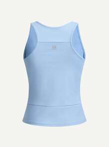 In My Nature 休闲运动撞色无袖女式户外T恤 - 藍色 - 查看 9