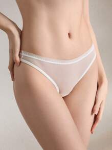 Ocili 3件装白色网眼蕾丝边柔软舒适女式丁字裤