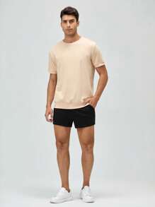 Manfinity BRENVOR Men Cotton Drawstring Waist Track Shorts