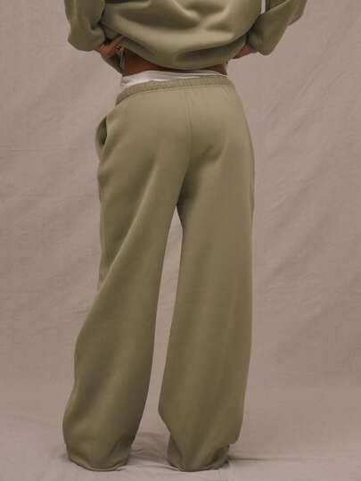 MUSERA Joggingbroek met trekkoord in de taille en wijde pijpen, perfect voor vakantie, vliegveld, casual, afstuderen, lerares, dames, terug naar school, terug naar school vakantie