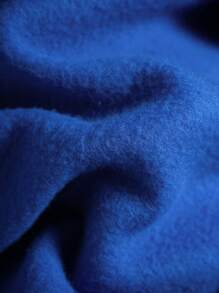 SHEIN Teen Boys' Blue Contrast Letter Graphic Hoodie, Casual Sporty Comfortable Versatile Soft Fabric Suitable For School, Travel, Outdoor Activities, All Seasons