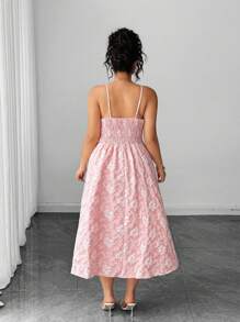 Celure Damen Große Größen knitterige Chrysanthemen-Strukturkleid in Bodycon Form, elegant romantisch als Trägerkleid