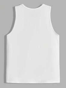 Manfinity VCAY 3pcs Pack Men's Solid Color Crew Neck Sleeveless Casual Knitted Tank Top - Light Grey - View 11