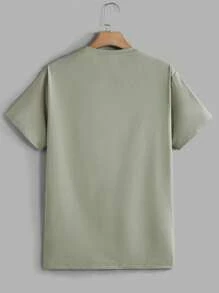HIMLAND 3 pezzi Confezione T-shirt casual a maniche corte in maglia tinta unita da uomo