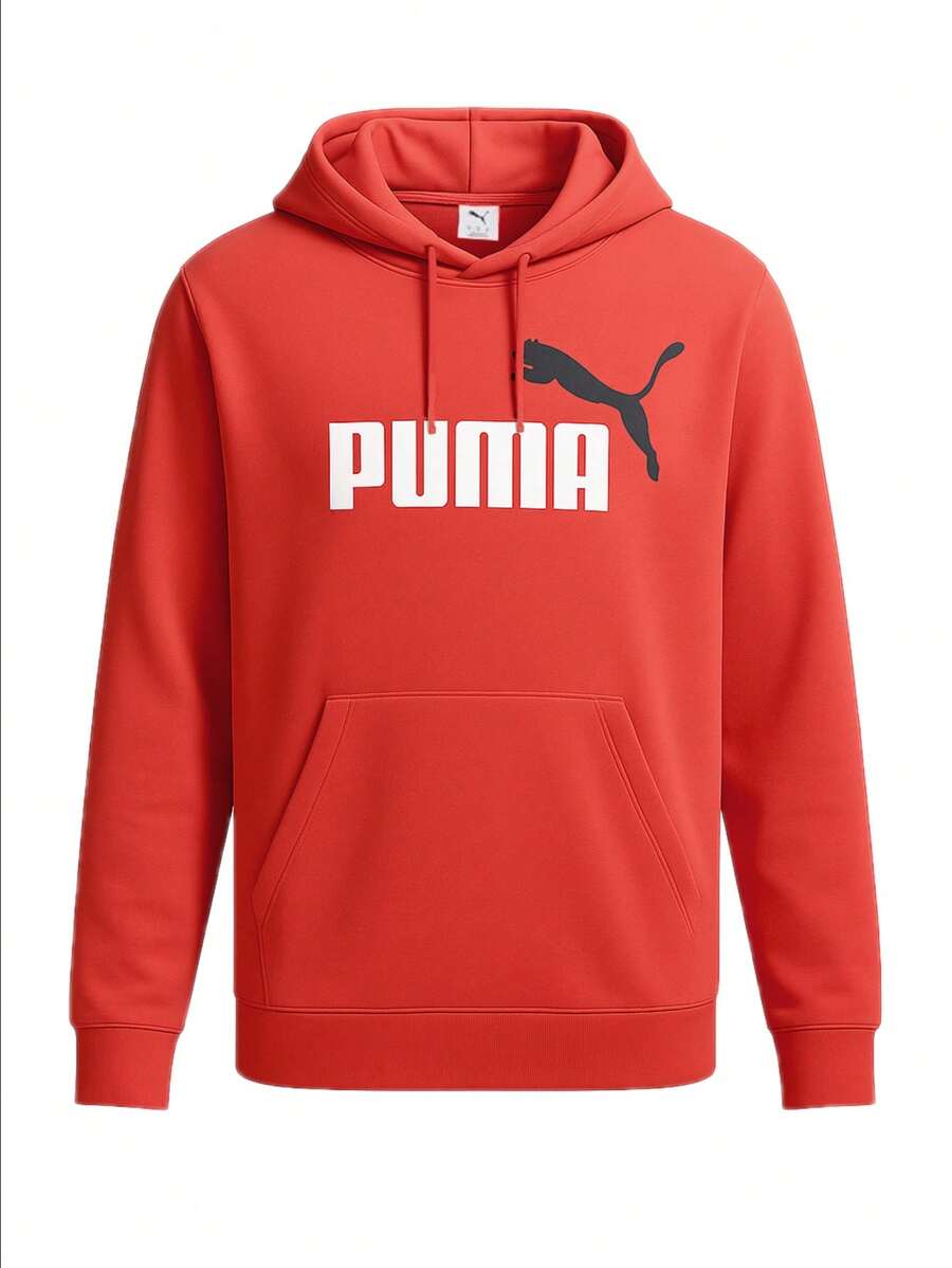 Puma ESS 2 COLOR No. 1 Logo Hoodie - Red - View 1
