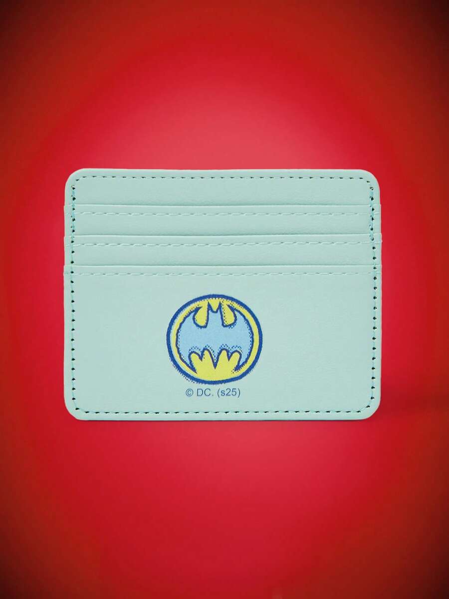 BATMAN X SHEIN 蝙蝠徽标印花卡夹 - 藍色 - 查看 1