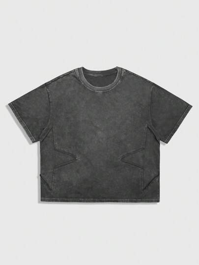 Street Life Men's Pentagram Graphic Round Neck Short Sleeve T-Shirt