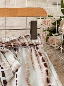 SHEIN Tall Pantaloni eleganti da donna in stile casual e adatti alle vacanze, con stampa floreale, vestibilità morbida e fiocco in vita