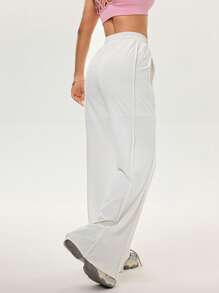 SHEIN Sports Women's Versatile Casual Sports Running Outdoor Long Pants, Summer - White - View 1